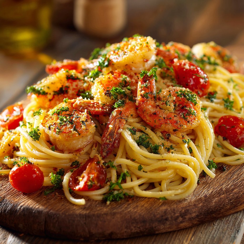 Garlic Butter Shrimp and Pasta