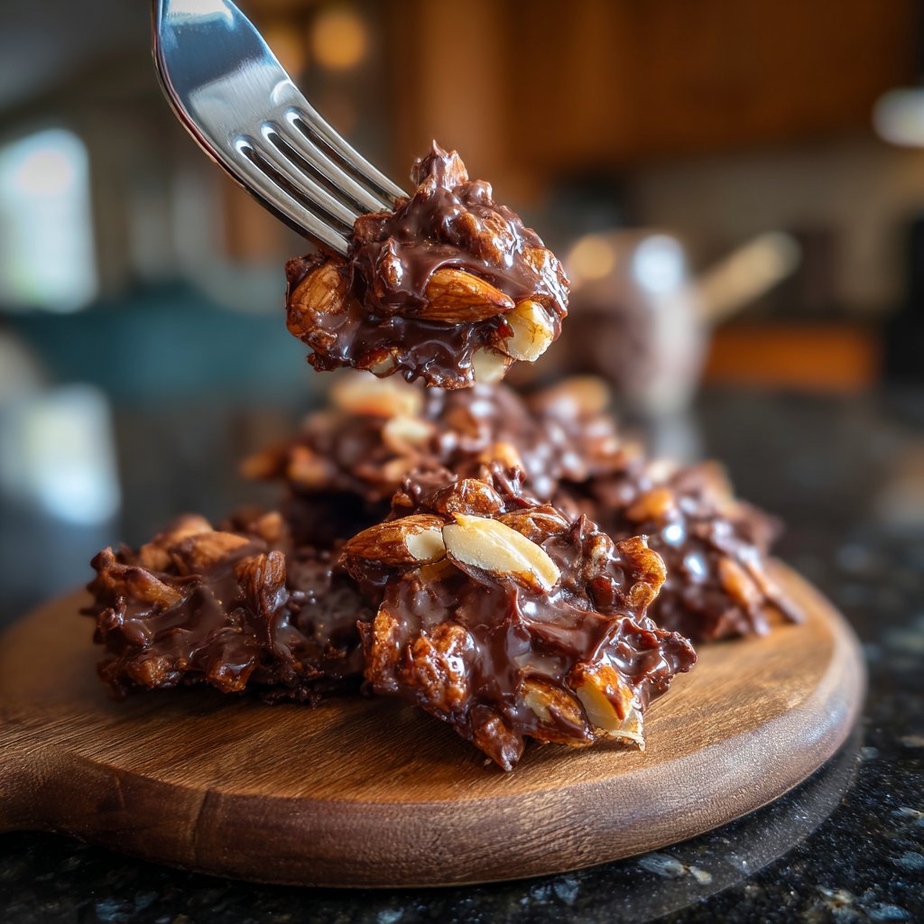 Crispy Chocolate Almond Clusters