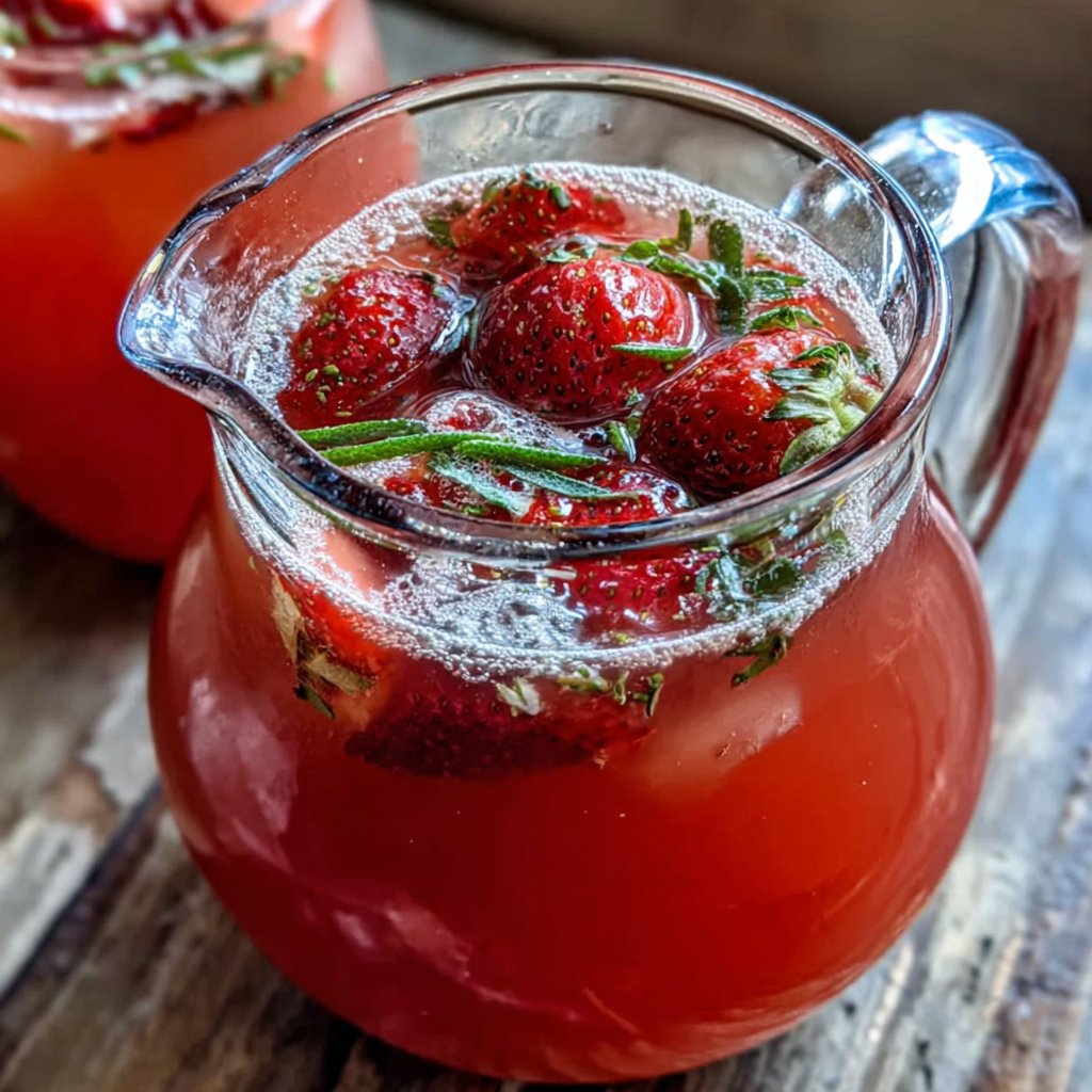 Strawberry-Rosewater Lemonade